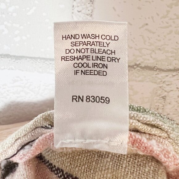 Anthropologie Drew Emerson Multicolor Striped Strapless Open Leg Linen Jumpsuit - Picture 5 of 9